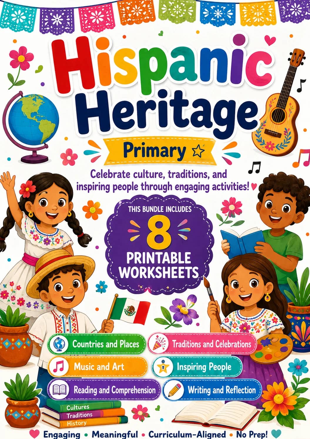 Hispanic Heritage Worksheet Pack printable cover