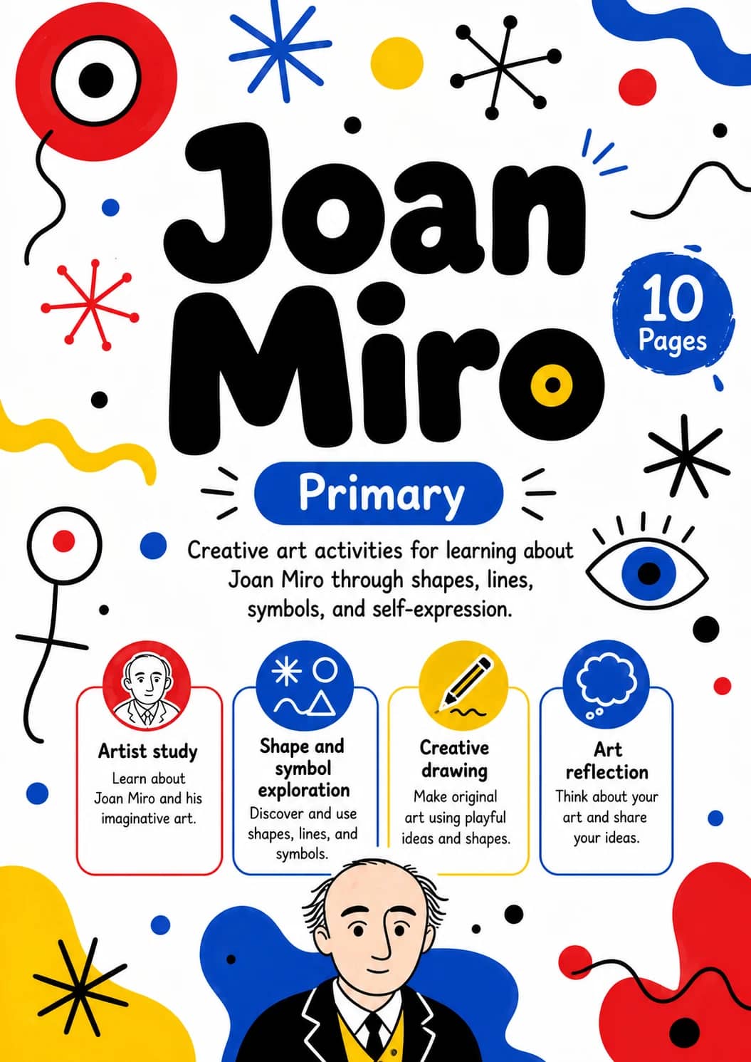 Joan Miro Worksheet Pack printable cover