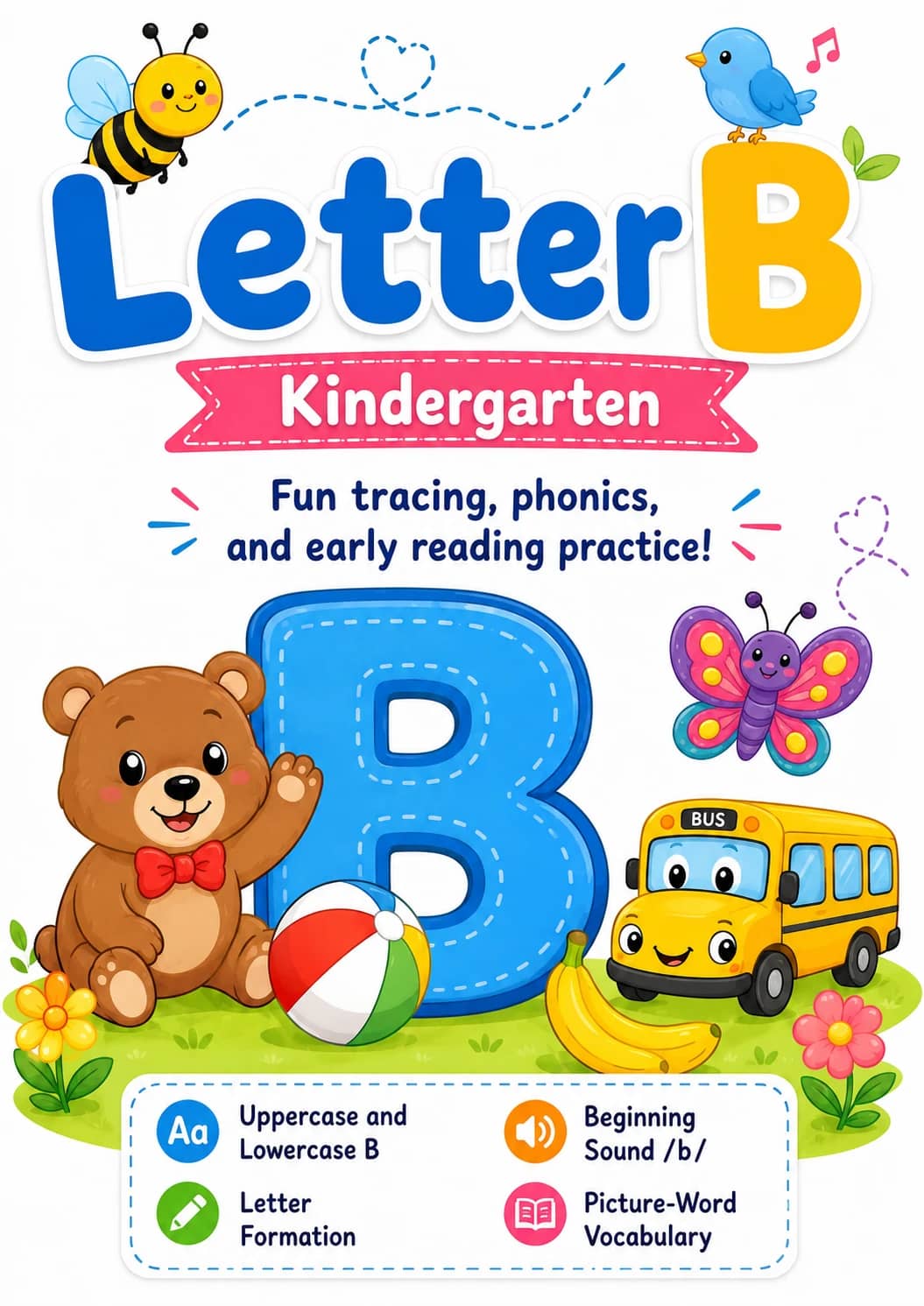Letter B Worksheet Pack printable cover