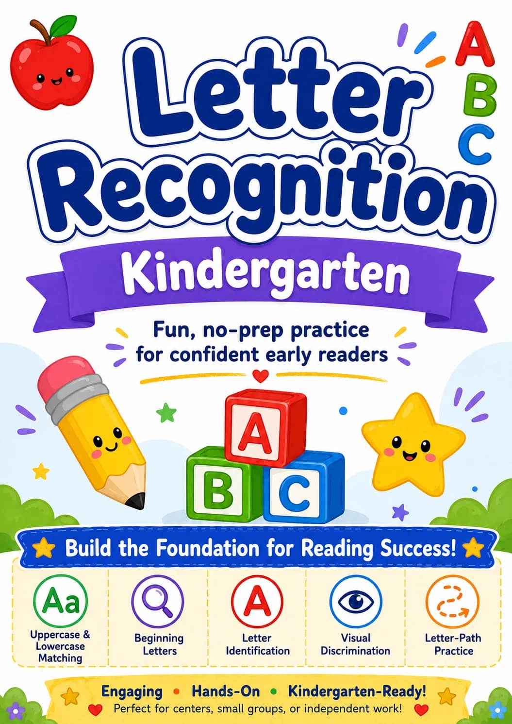 Letter Recognition Worksheet Pack printable cover