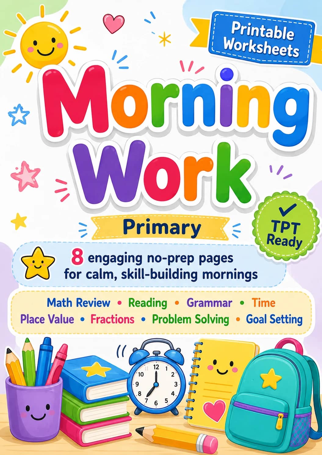Morning Work Worksheet Pack printable cover