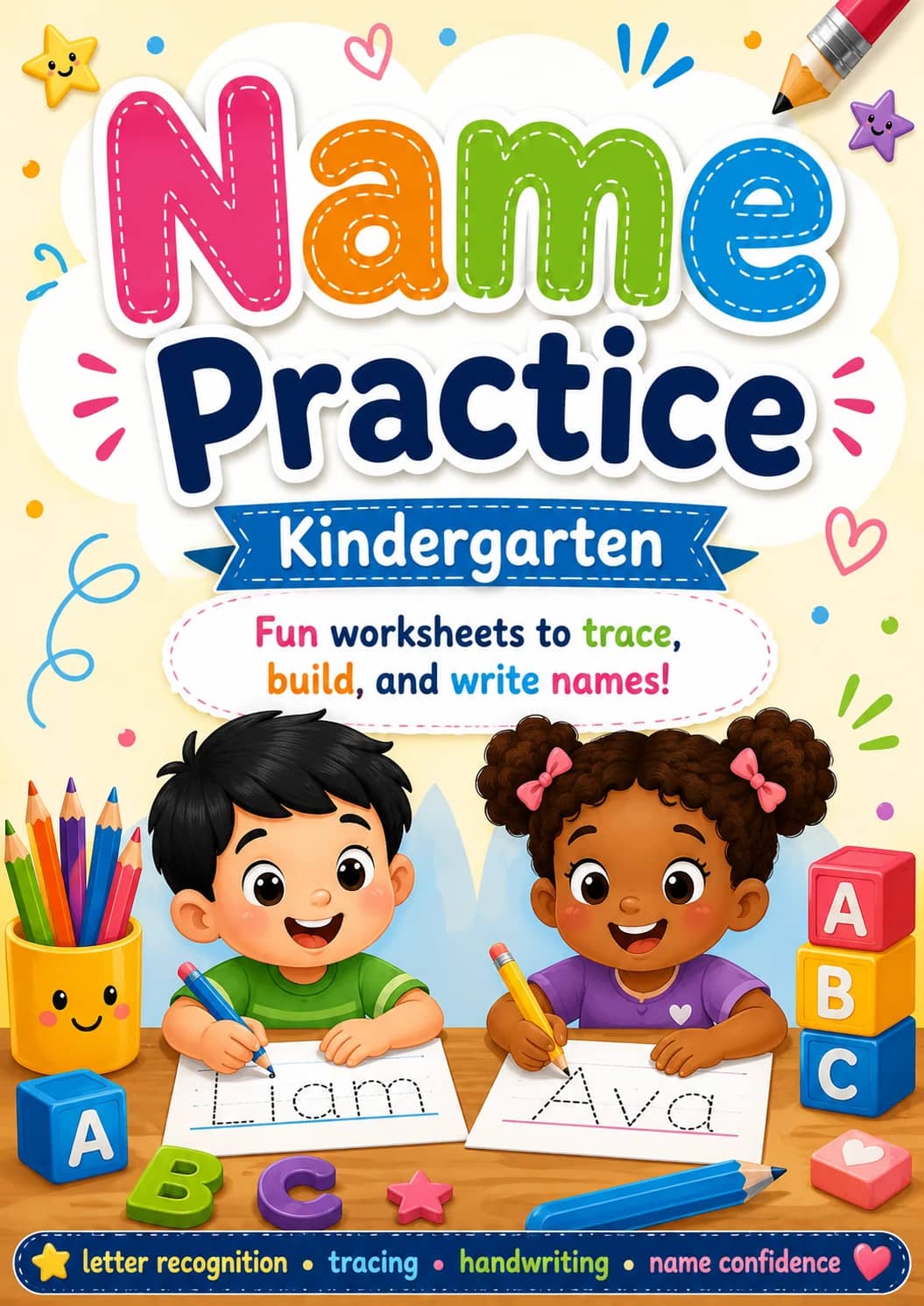Name Practice Worksheet Pack printable cover