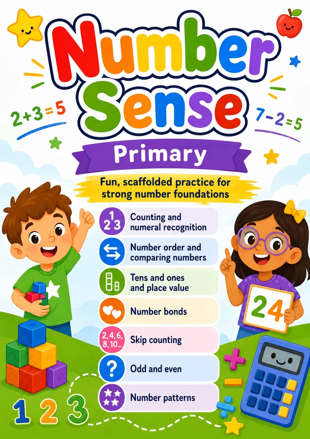 Number Sense Worksheet Pack printable cover