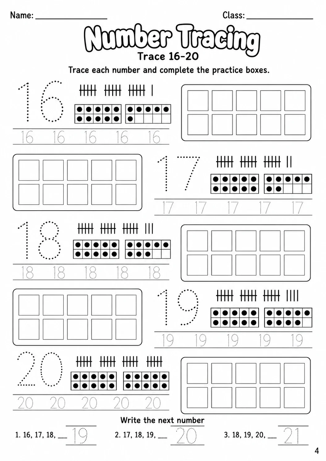 Number Tracing Worksheet Pack printable cover