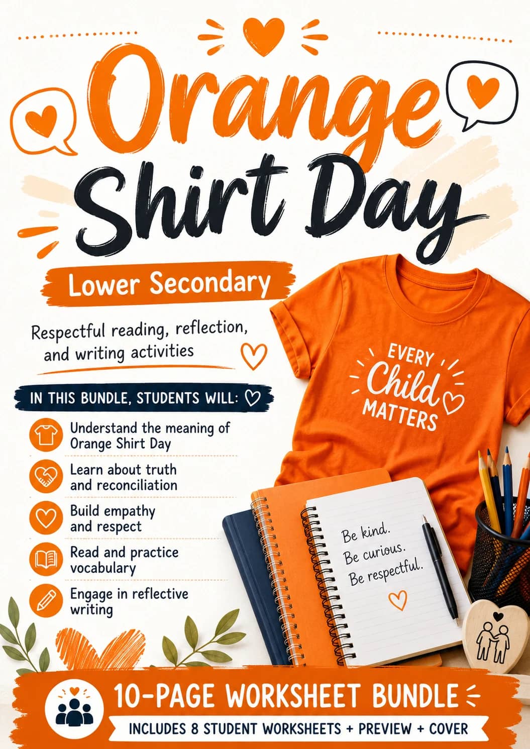 Orange Shirt Day Worksheet Pack printable cover