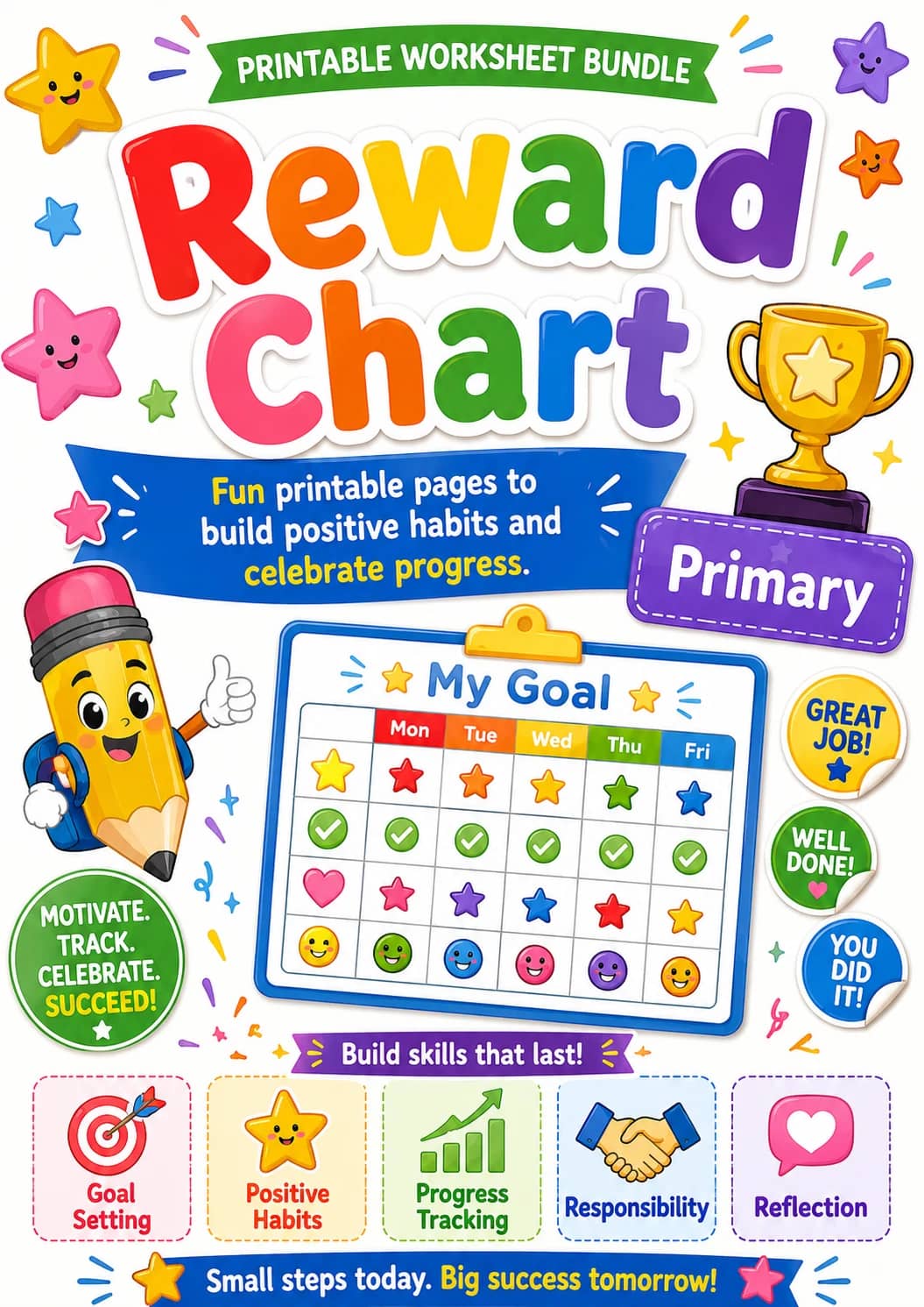 Reward Chart Worksheet Pack printable cover