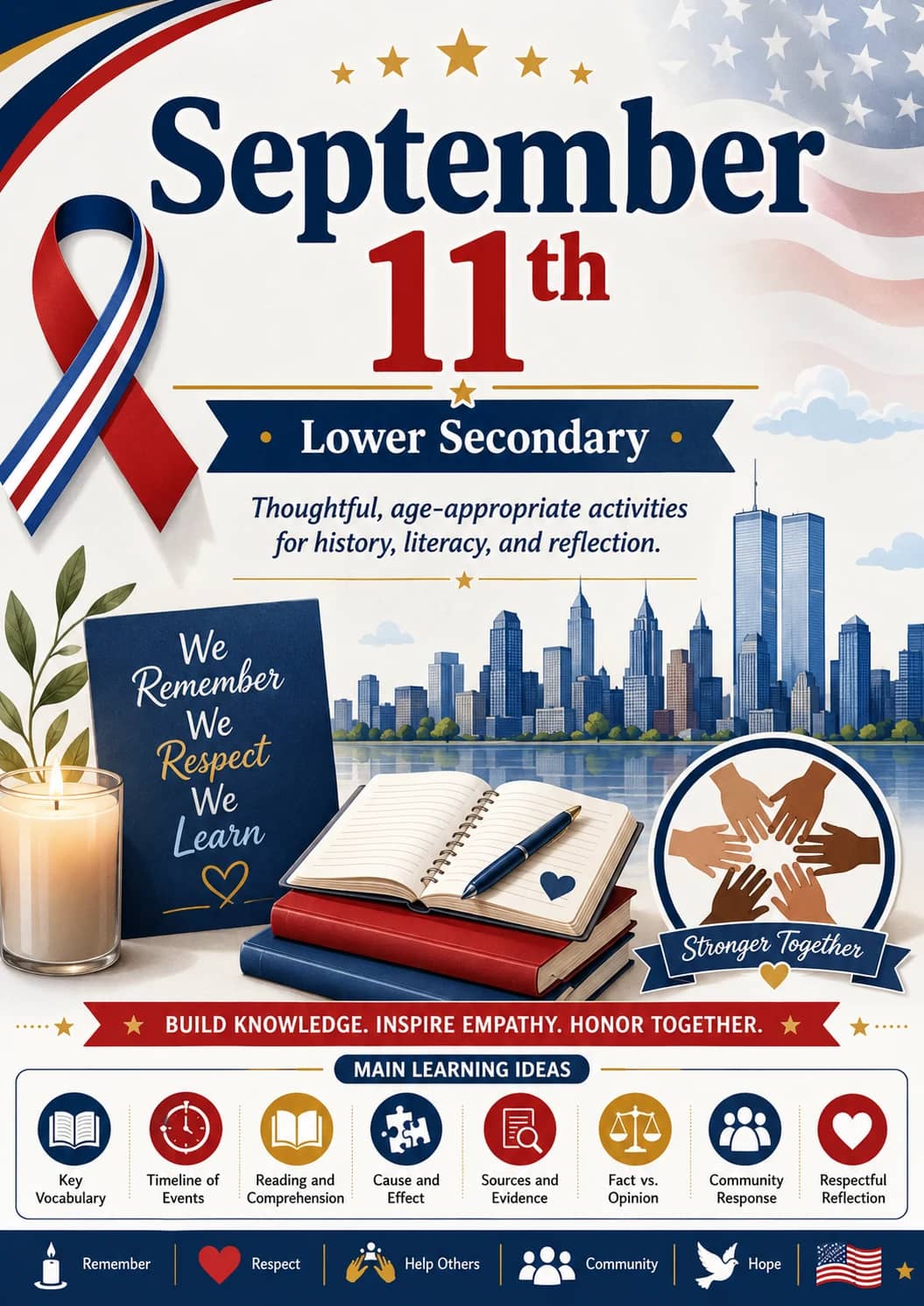 September 11th Worksheet Pack printable cover