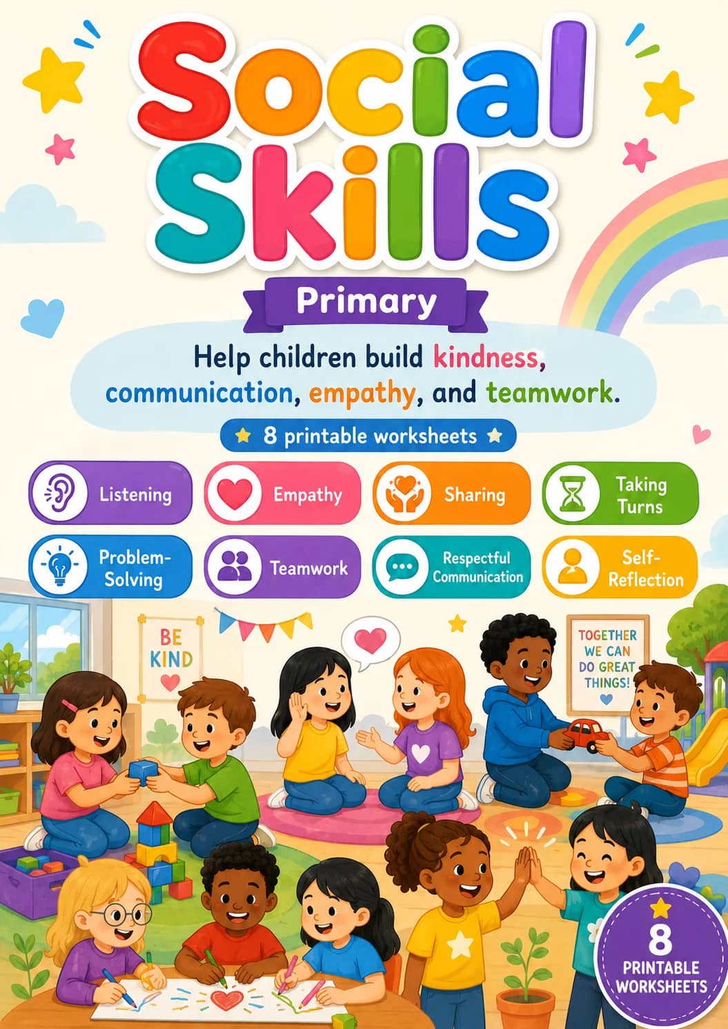 Social Skills Worksheet Pack printable cover