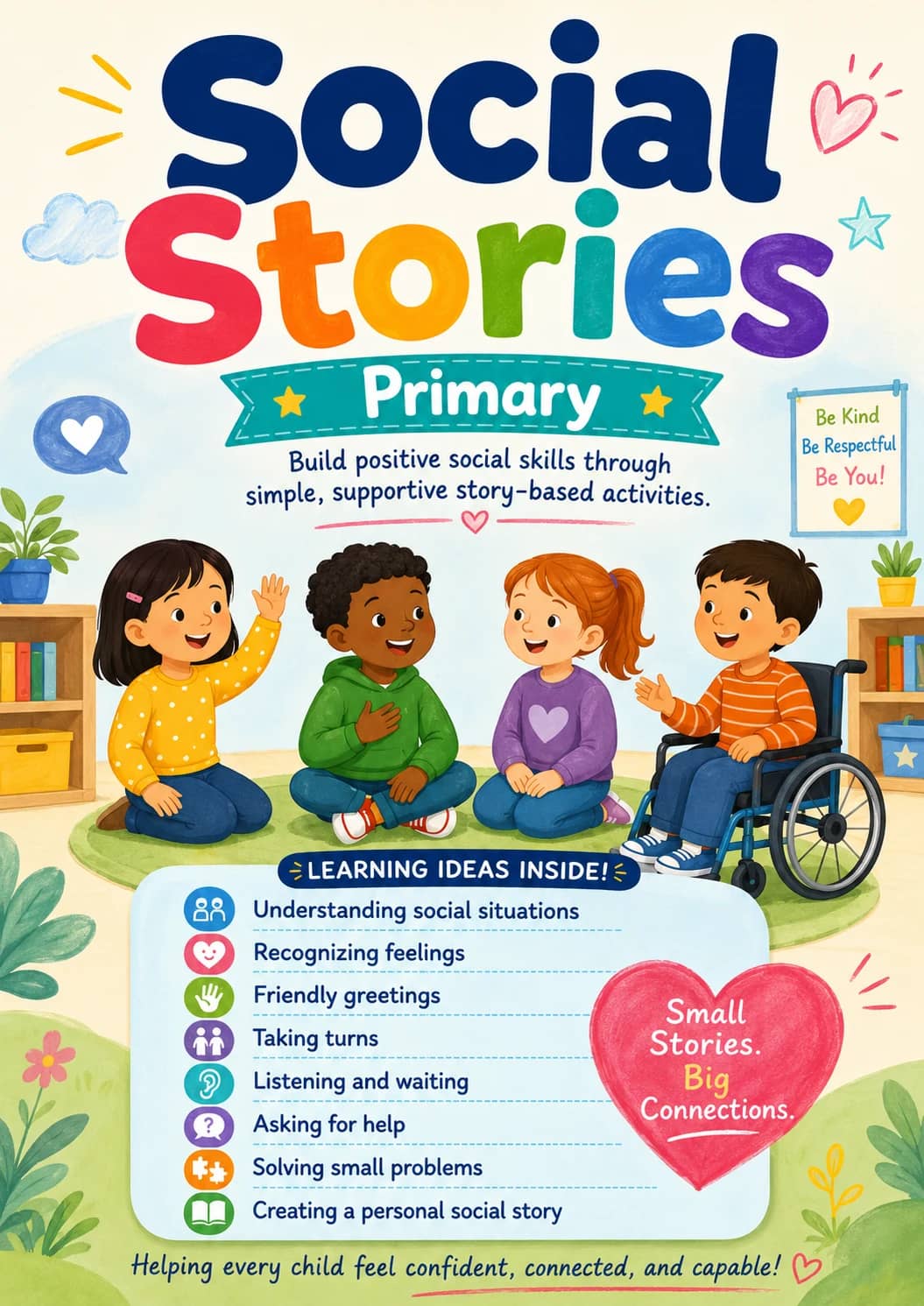 Social Stories Worksheet Pack printable cover