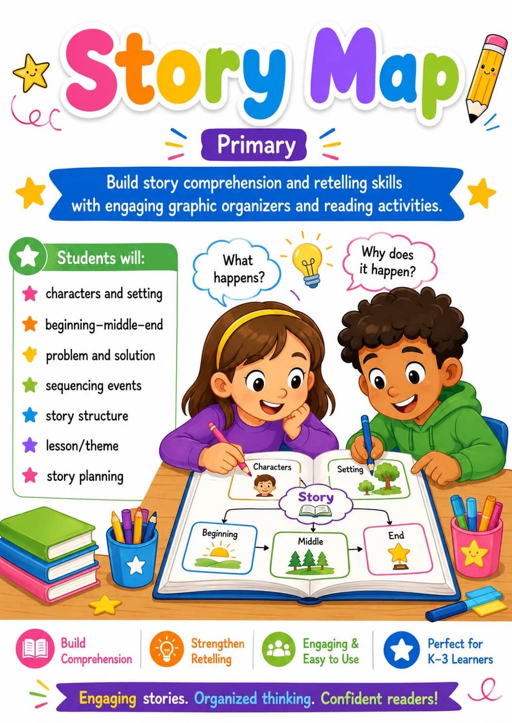 Story Map Worksheet Pack printable cover
