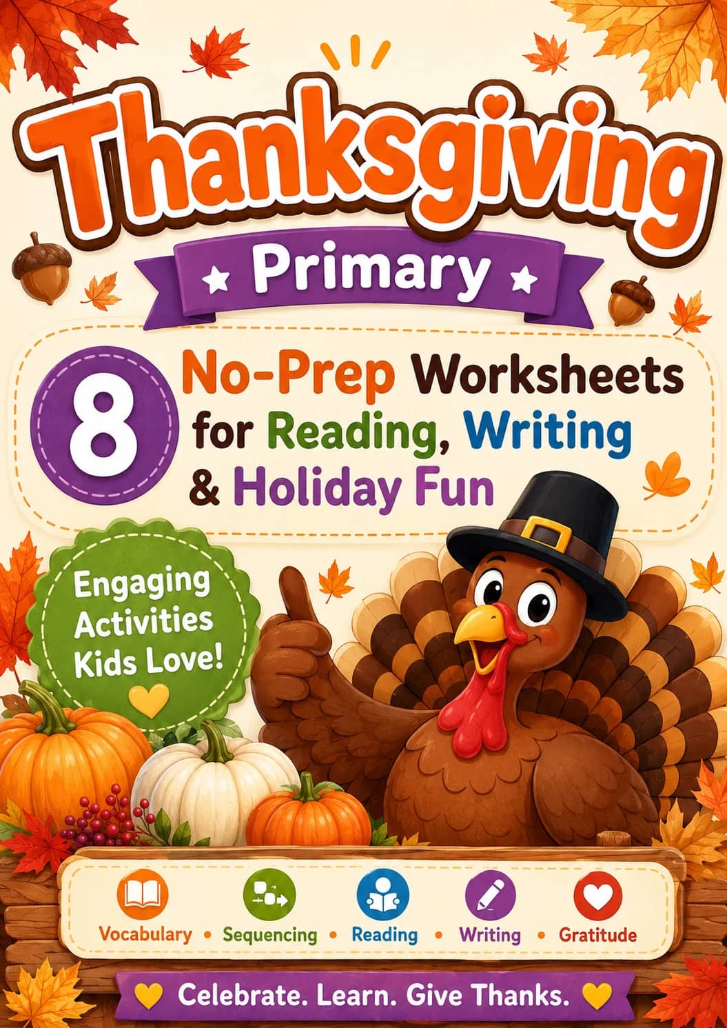Thanksgiving Worksheet Pack printable cover