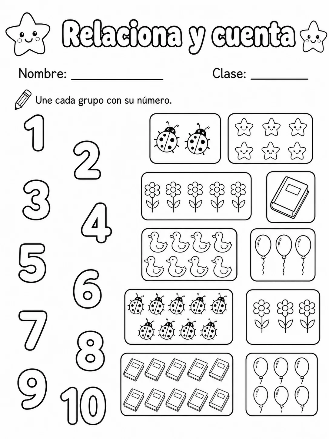 1.º grado - números y conteo - Paquete de fichas página 9 vista previa imprimible