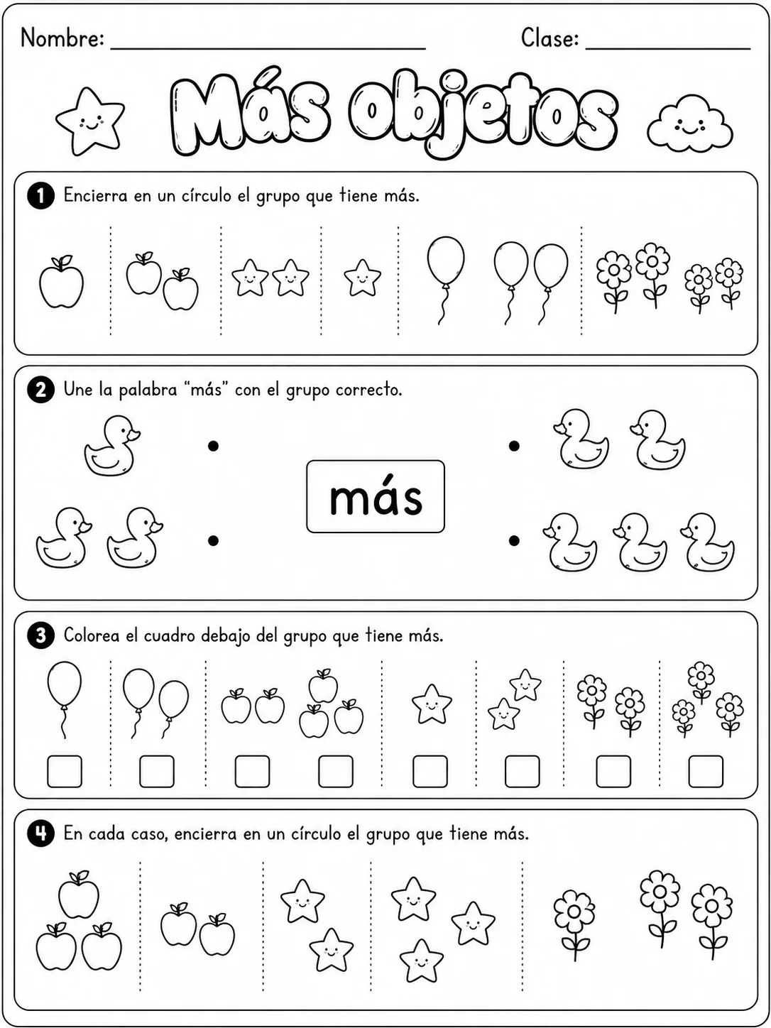 2.º grado - comparación y orden de números - Paquete de fichas vista previa imprimible de matemáticas en KiwiBee