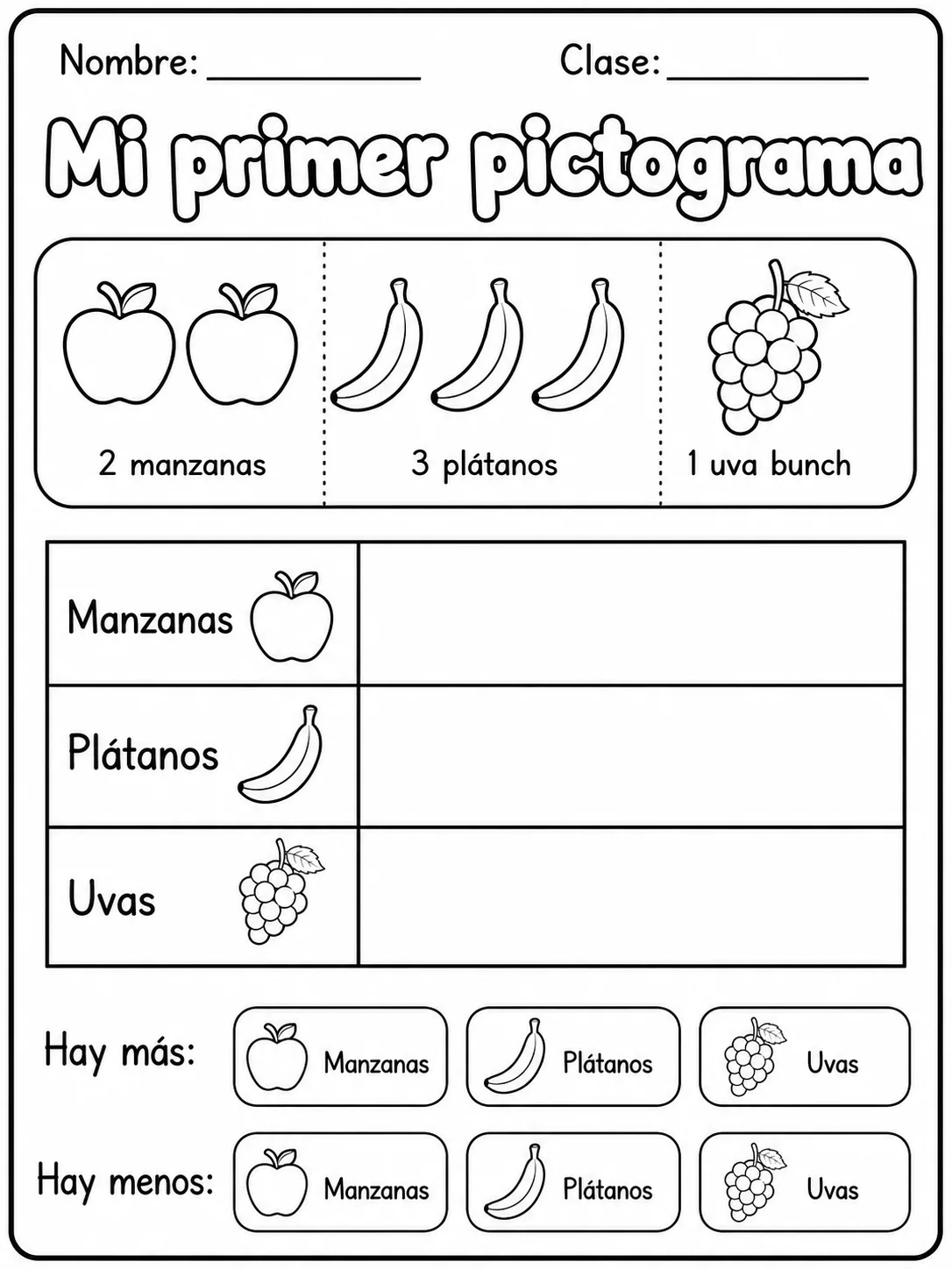 2.º grado - datos, tablas y gráficas - Paquete de fichas - Conjunto 3 vista previa imprimible de matemáticas en KiwiBee