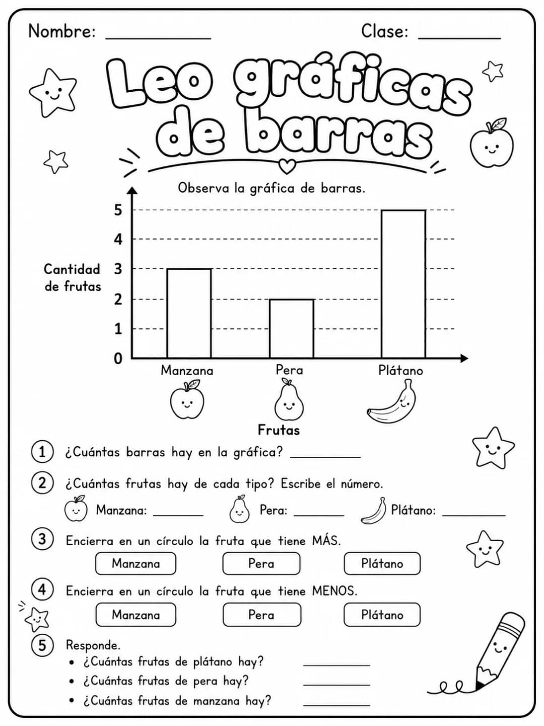 2.º grado - datos, tablas y gráficas - Paquete de fichas vista previa imprimible de matemáticas en KiwiBee