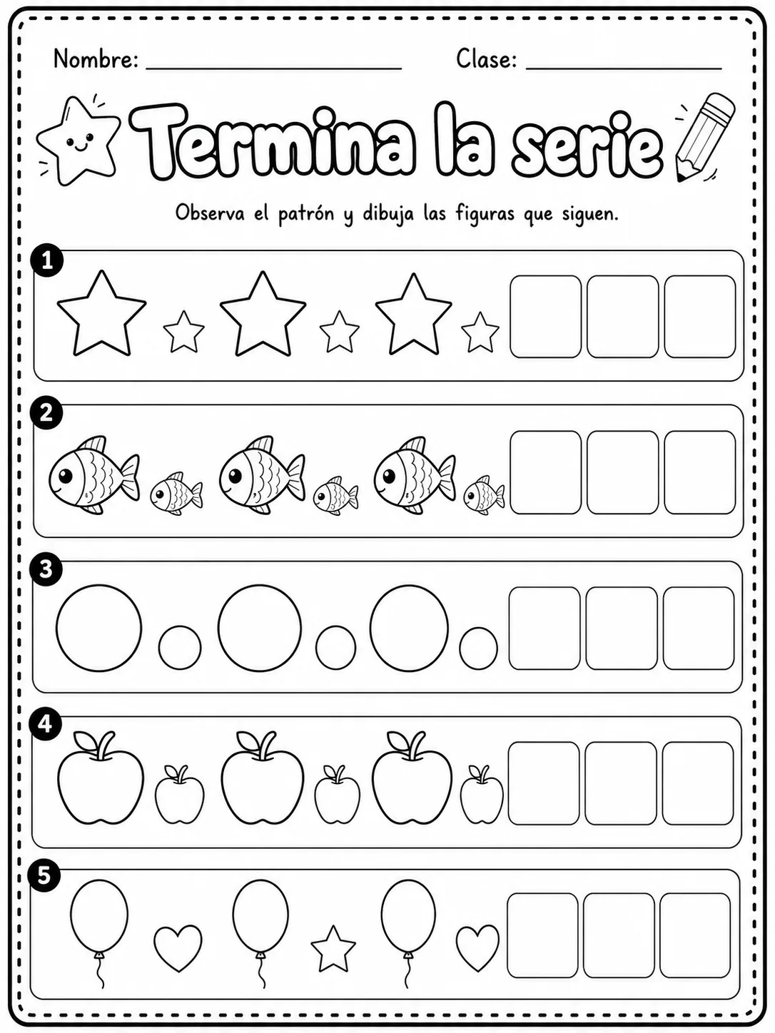 2.º grado - patrones y secuencias - Paquete de fichas página 7 vista previa imprimible