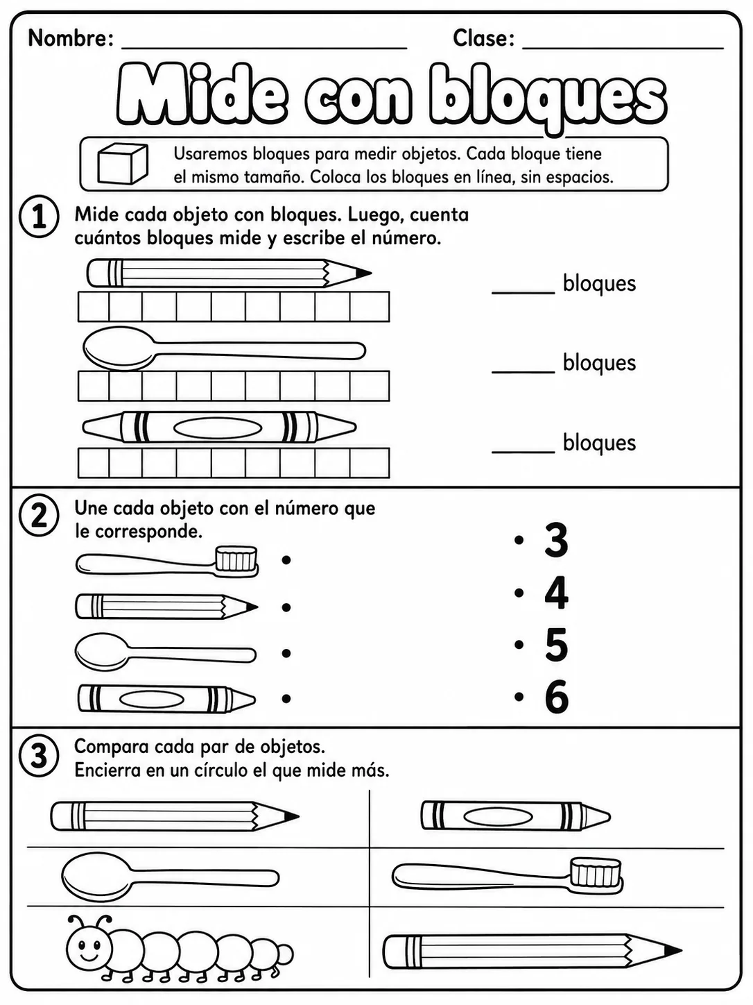 2.º grado - repaso mixto: medidas de longitud, masa y capacidad - Paquete de fichas página 5 vista previa imprimible