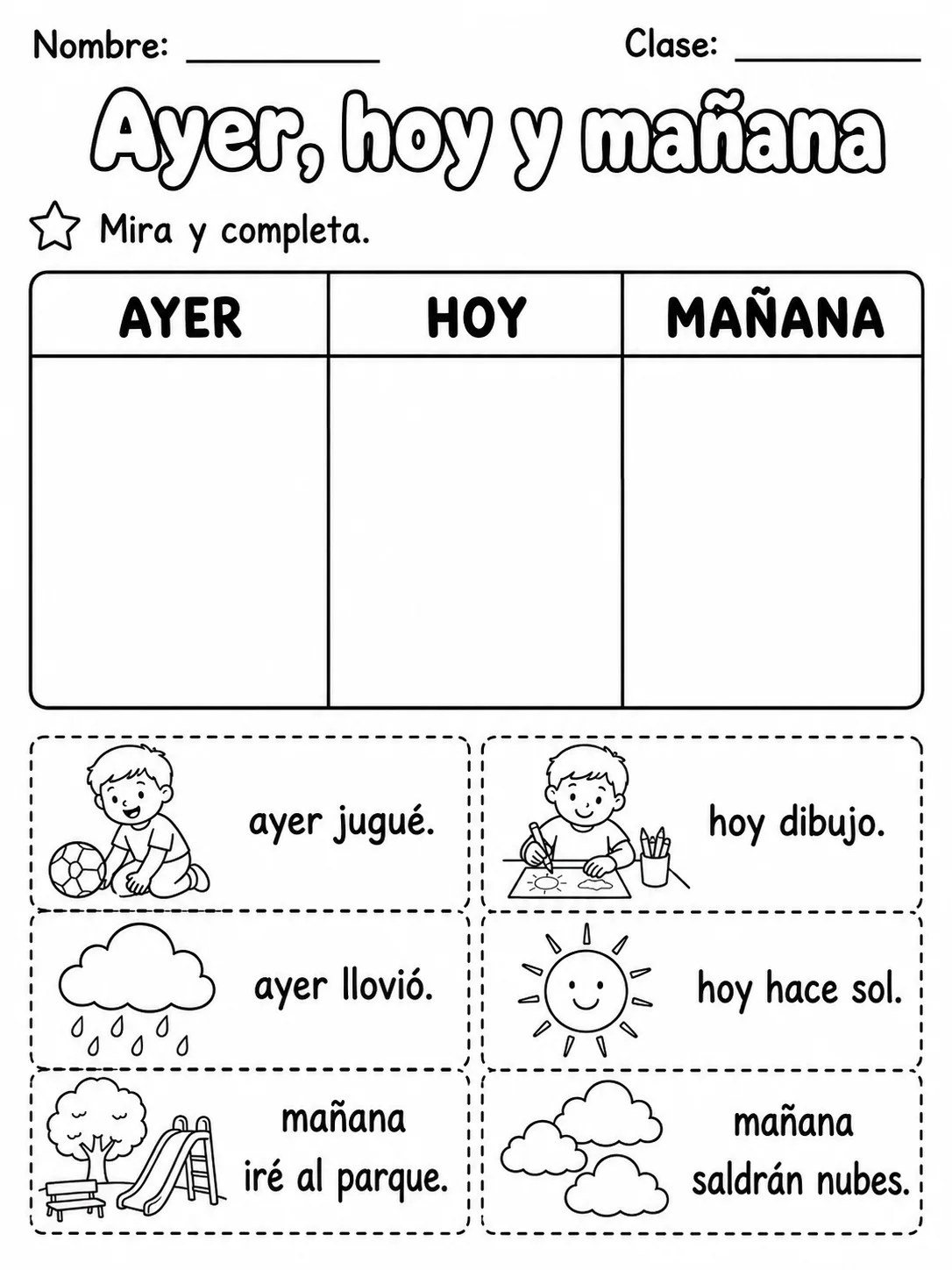 2.º grado - repaso mixto: tiempo y calendario - Paquete de fichas página 4 vista previa imprimible
