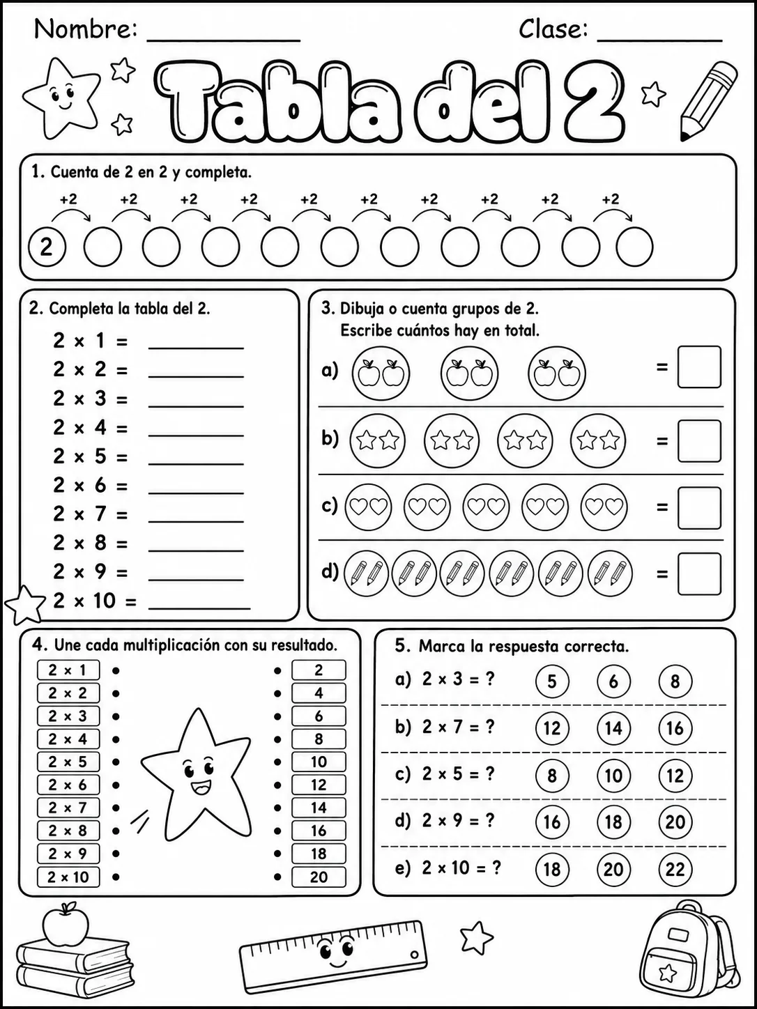 3.º grado - multiplicación y división - Paquete de fichas - Conjunto 2 página 2 vista previa imprimible