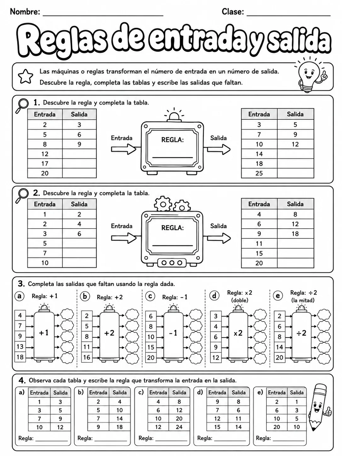 3.º grado - patrones y secuencias - Paquete de fichas página 7 vista previa imprimible