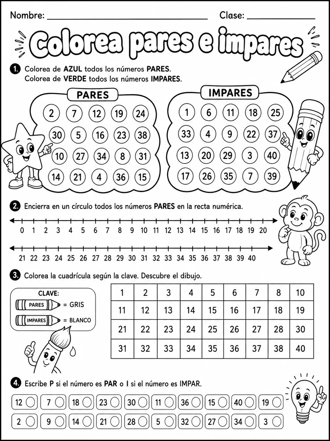 3.º grado - repaso mixto: multiplicación y división y números y conteo - Paquete de fichas página 4 vista previa imprimible