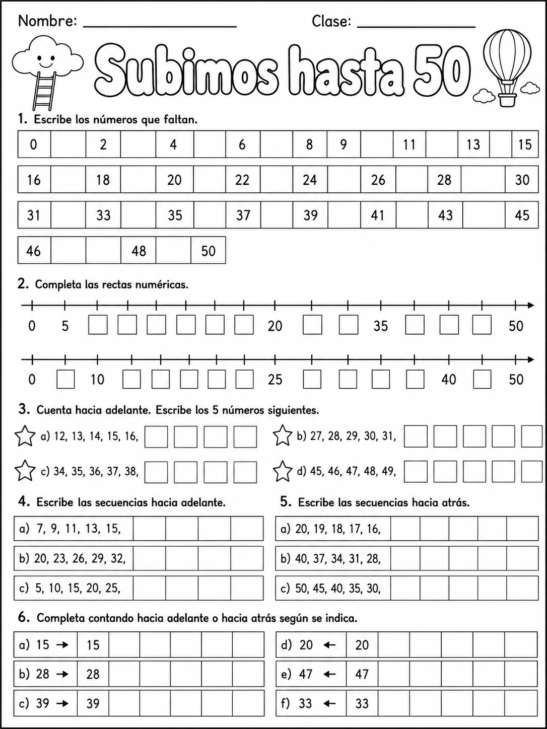 3.º grado - repaso mixto: números y conteo y suma - Paquete de fichas página 4 vista previa imprimible
