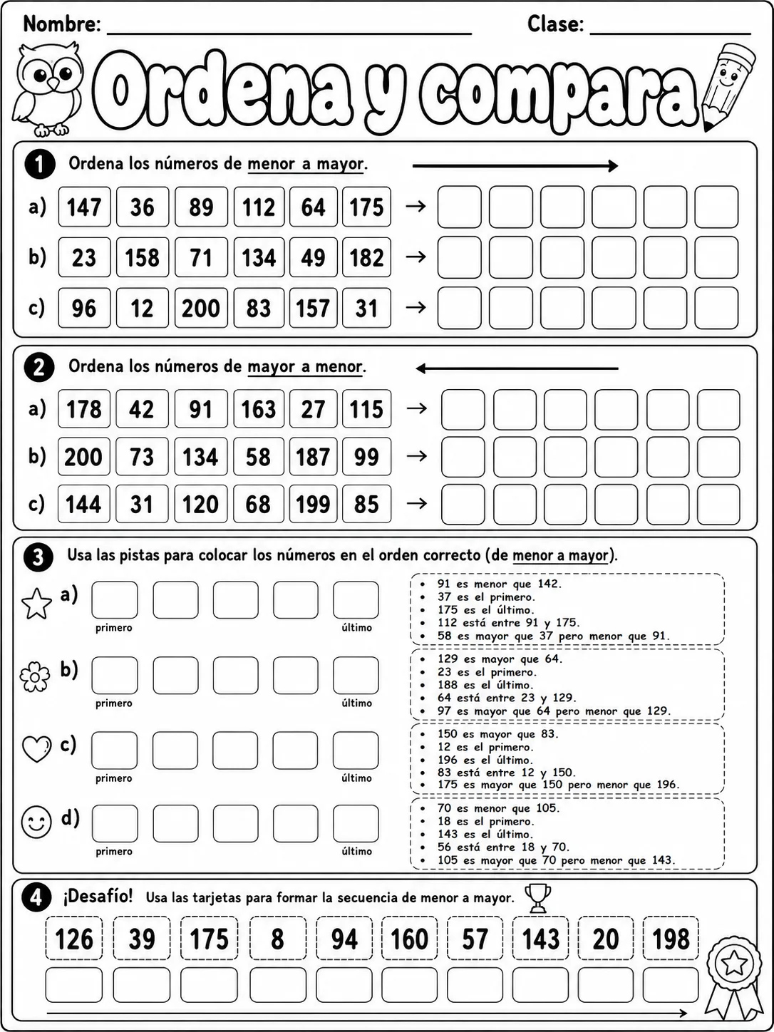 3.º grado - repaso mixto: patrones y secuencias - Paquete de fichas página 8 vista previa imprimible