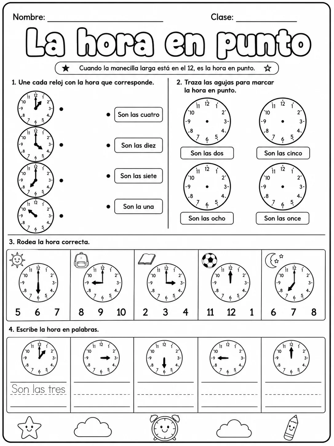 3.º grado - repaso mixto: tiempo y calendario - Paquete de fichas - Conjunto 2 vista previa imprimible de matemáticas en KiwiBee