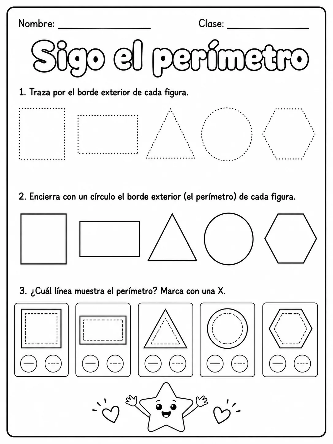 4.º grado - perímetro - Paquete de fichas vista previa imprimible de matemáticas en KiwiBee
