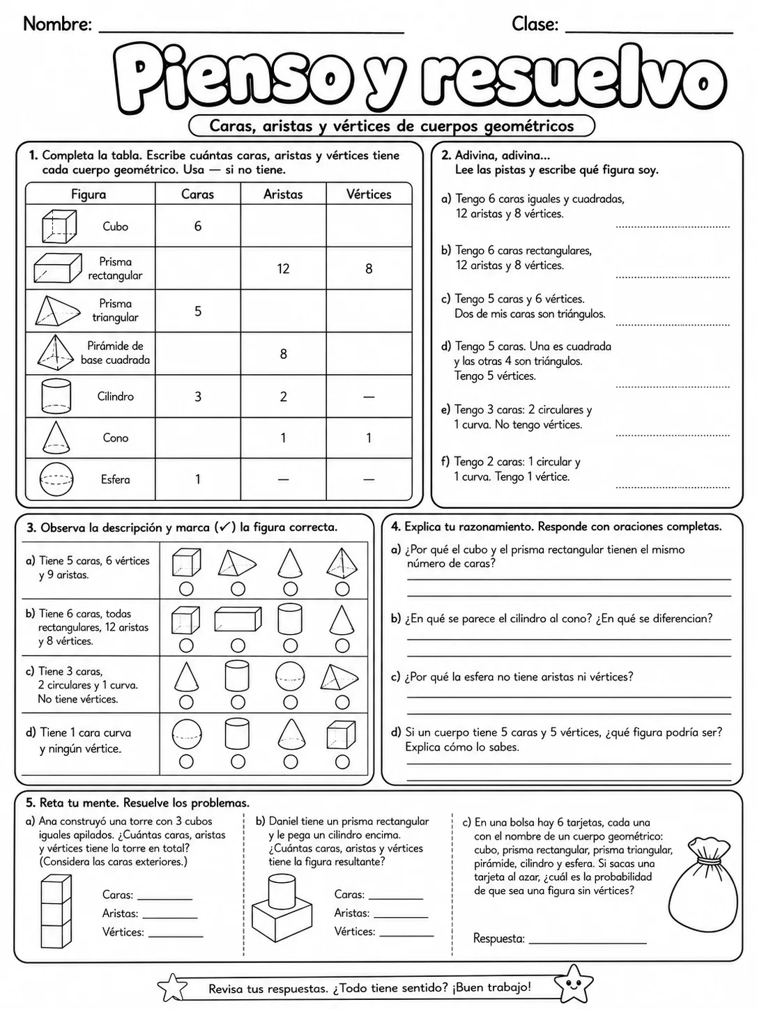 4.º grado - repaso de matemáticas - Paquete de fichas página 8 vista previa imprimible