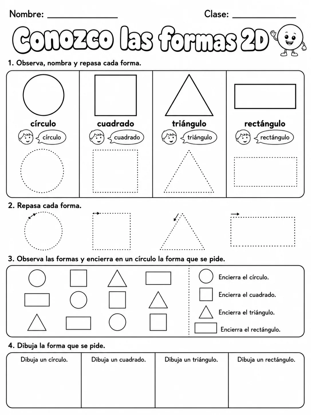 4.º grado - repaso mixto: formas 2D y líneas - Paquete de fichas - Conjunto 3 vista previa imprimible de matemáticas en KiwiBee