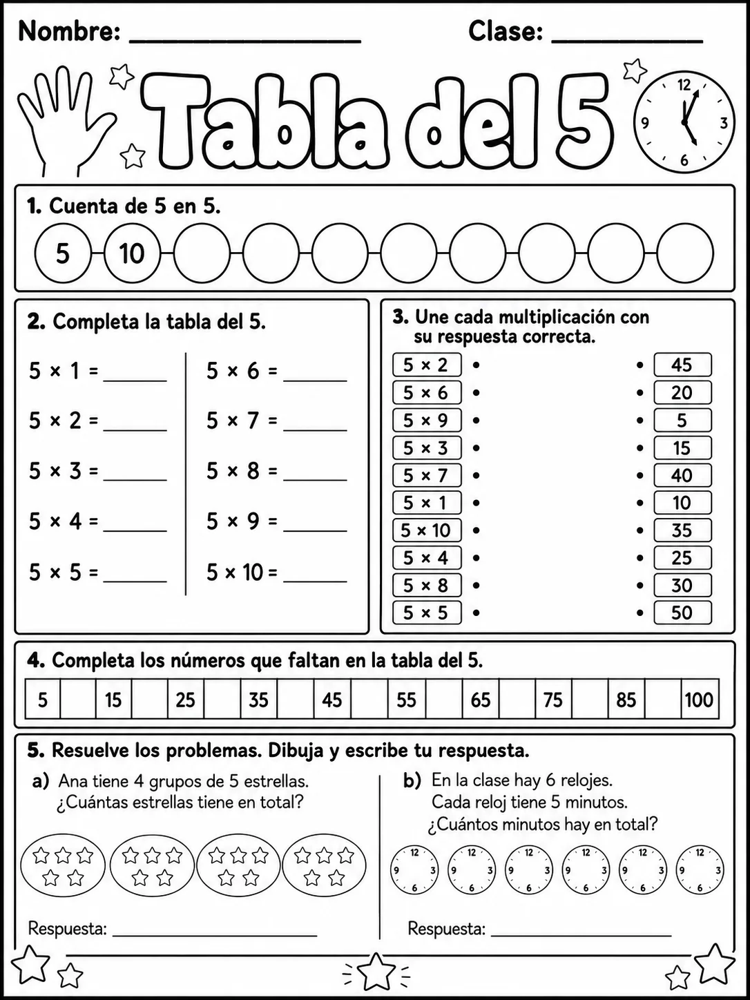 4.º grado - repaso mixto: multiplicación y división - Paquete de fichas página 3 vista previa imprimible