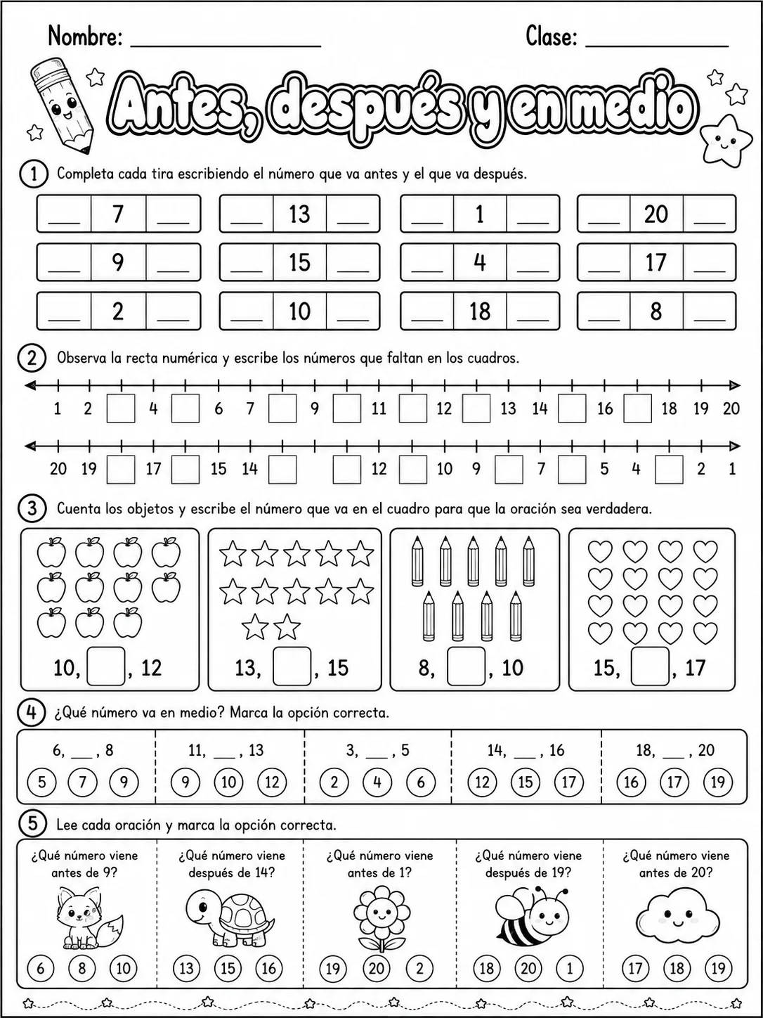 4.º grado - repaso mixto: números, conteo y orden y probabilidad - Paquete de fichas página 9 vista previa imprimible