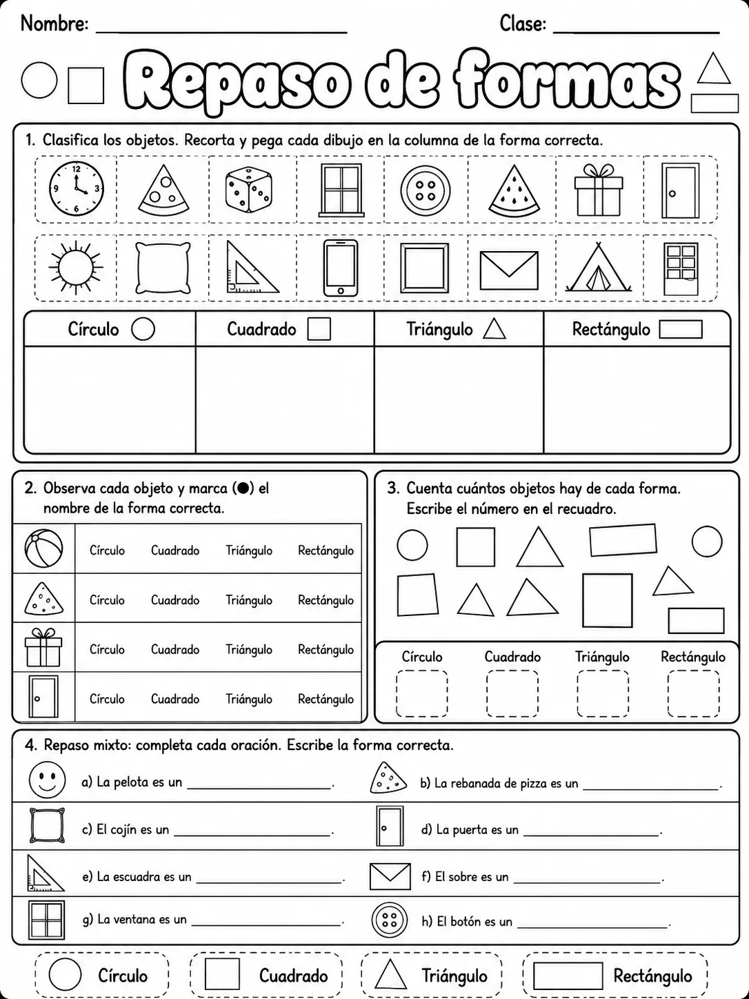 4.º grado - repaso mixto: números y conteo - Paquete de fichas página 10 vista previa imprimible
