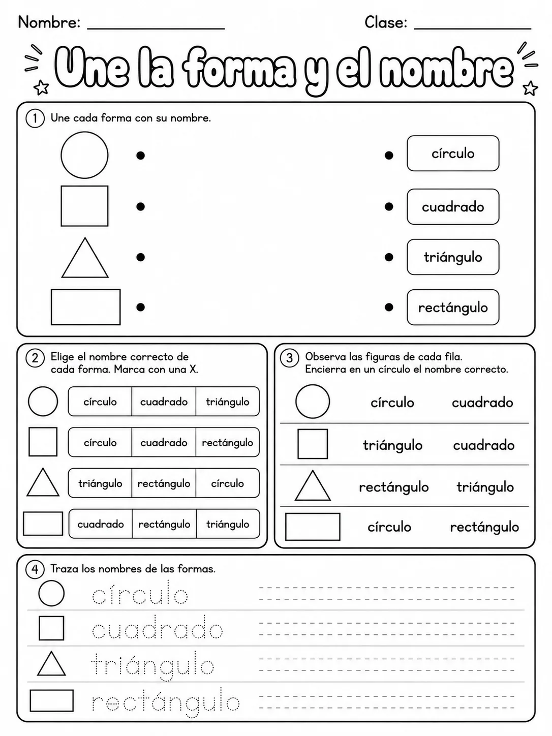 4.º grado - repaso mixto: patrones y secuencias - Paquete de fichas página 3 vista previa imprimible
