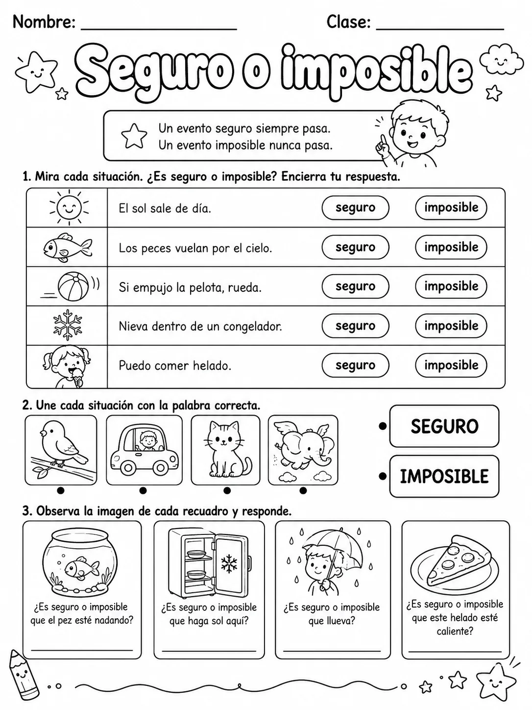 4.º grado - repaso mixto: probabilidad y números, conteo y orden - Paquete de fichas vista previa imprimible de matemáticas en KiwiBee