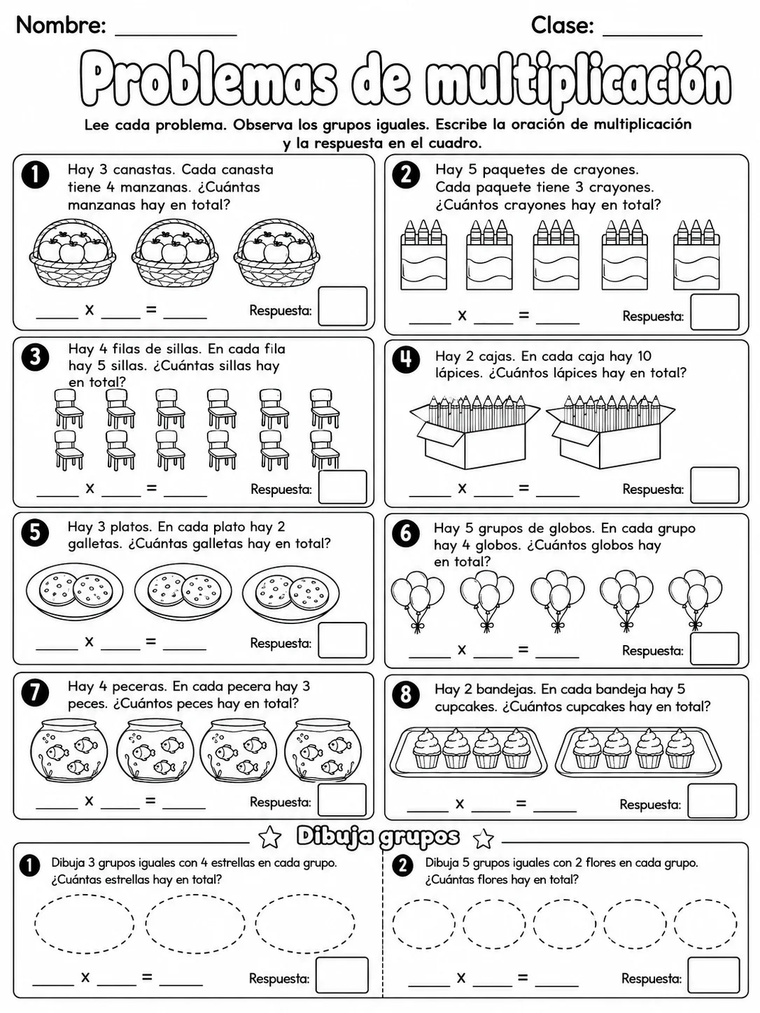 4.º grado - repaso mixto: suma y resta - Paquete de fichas página 8 vista previa imprimible