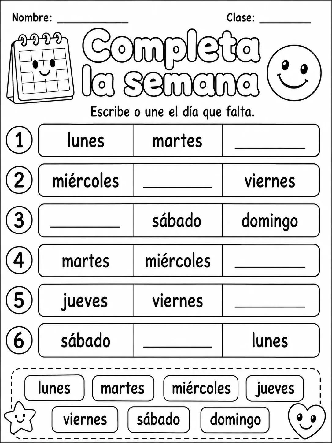 4.º grado - repaso mixto: tiempo y calendario - Paquete de fichas página 7 vista previa imprimible