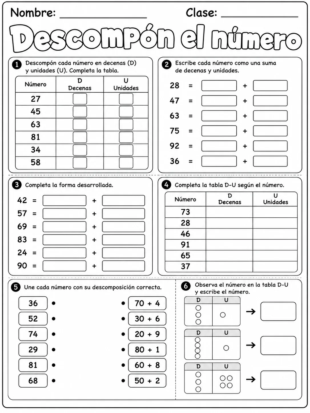 4.º grado - valor posicional - Paquete de fichas página 3 vista previa imprimible