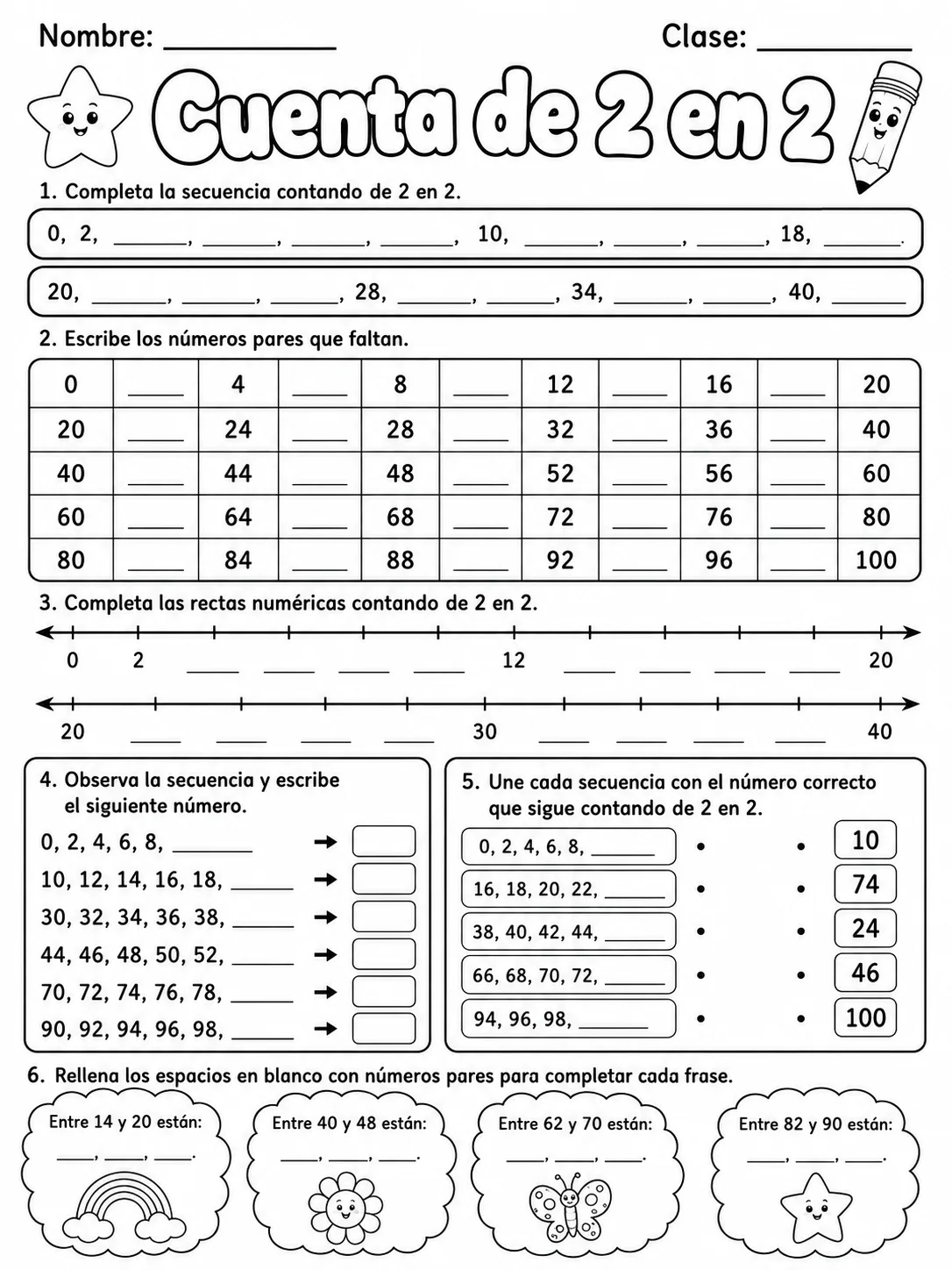 5.º grado - conteo hasta 1000 - Paquete de fichas página 4 vista previa imprimible