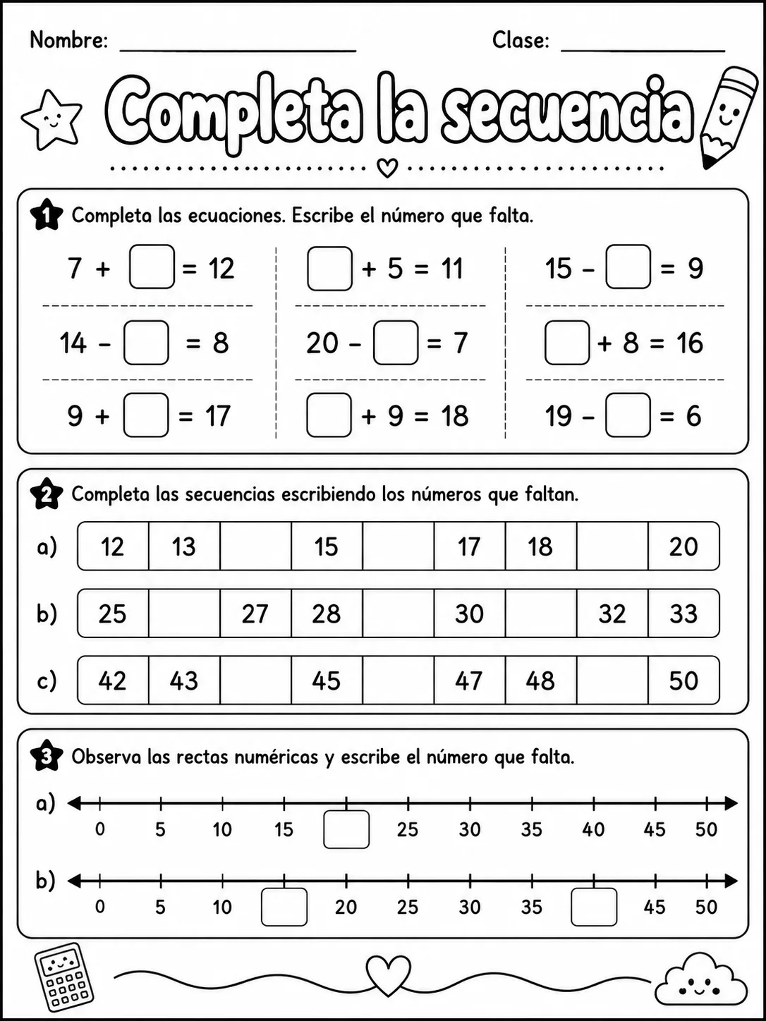 5.º grado - números y conteo - Paquete de fichas página 5 vista previa imprimible