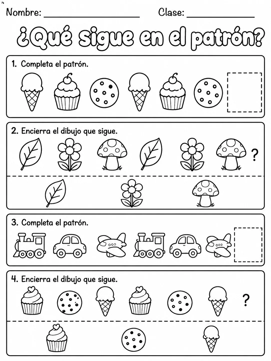 5.º grado - patrones ABC - Paquete de fichas - Conjunto 2 página 4 vista previa imprimible