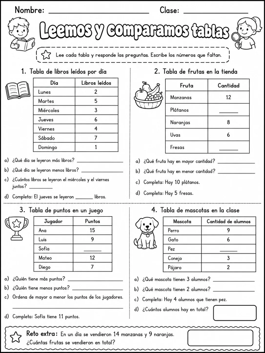 5.º grado - posición espacial - Paquete de fichas página 5 vista previa imprimible
