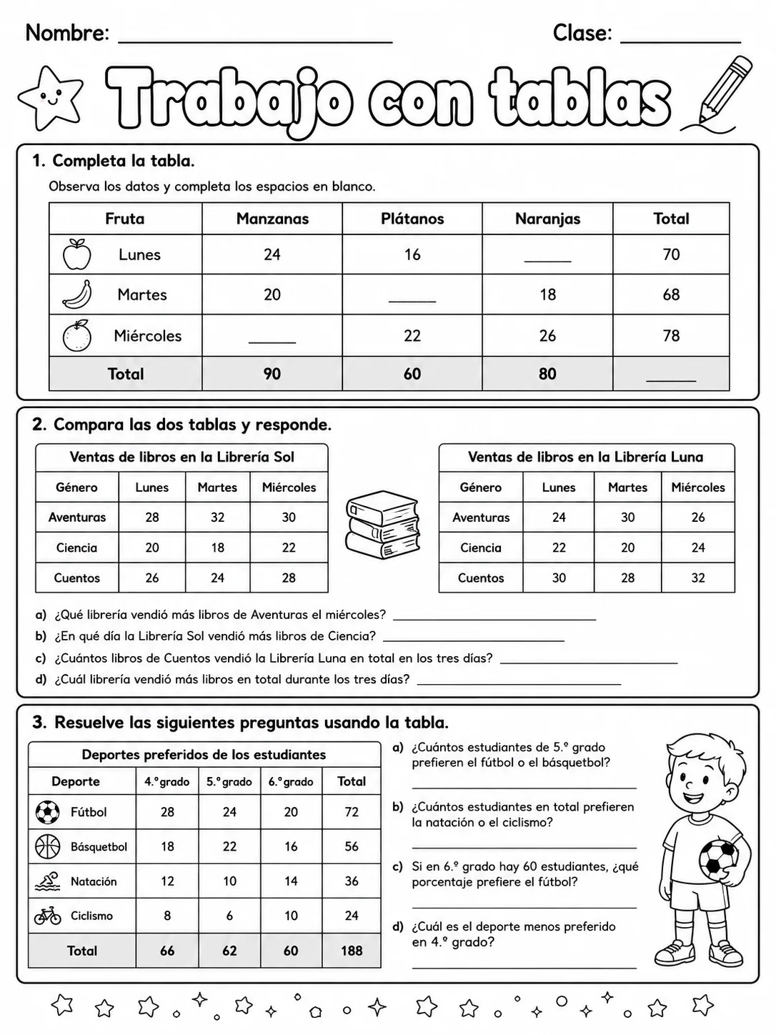 5.º grado - posición espacial - Paquete de fichas página 9 vista previa imprimible