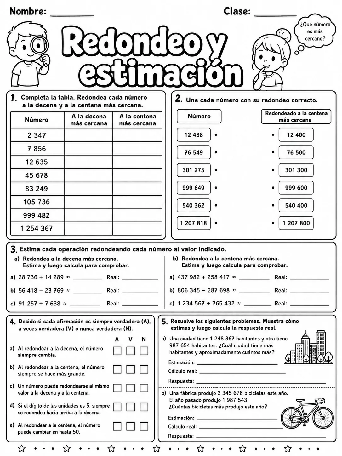 5.º grado - repaso de matemáticas - Paquete de fichas - Conjunto 2 página 9 vista previa imprimible