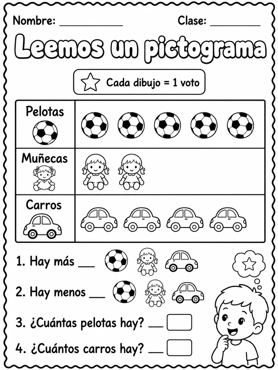 5.º grado - repaso mixto: datos, tablas y gráficas - Paquete de fichas página 3 vista previa imprimible