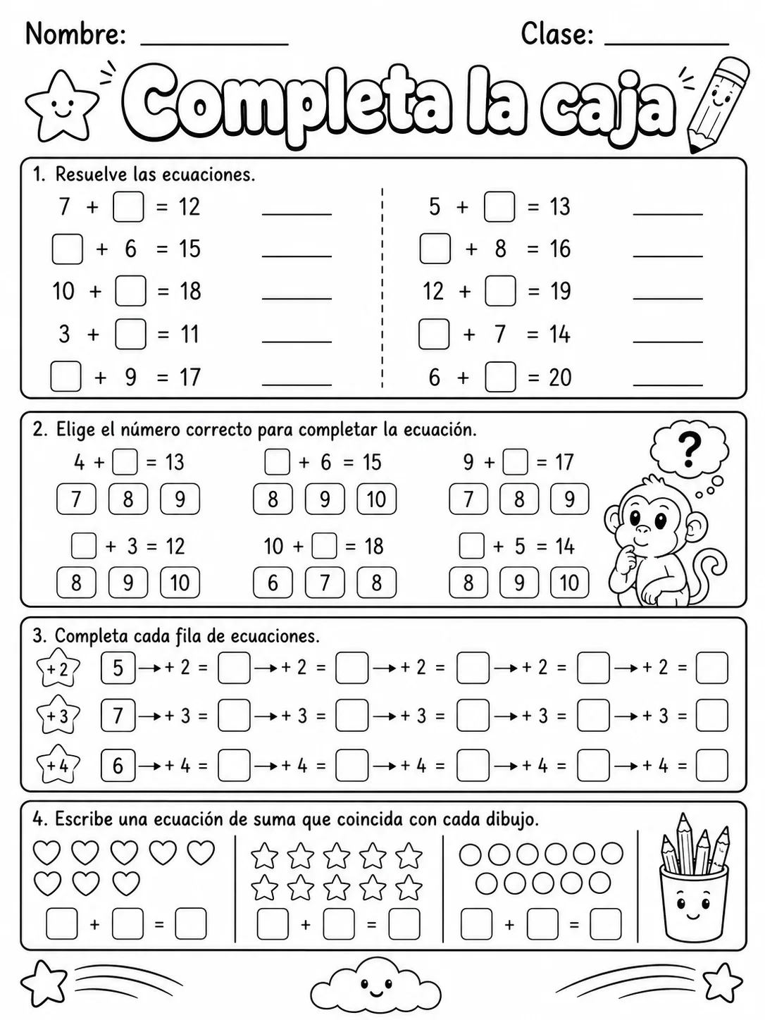 5.º grado - repaso mixto: números y conteo - Paquete de fichas - Conjunto 2 página 2 vista previa imprimible