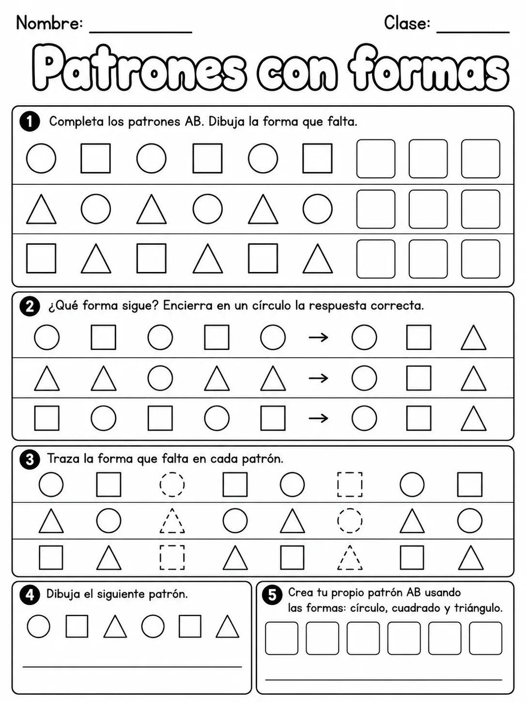 5.º grado - repaso mixto: patrones y secuencias - Paquete de fichas - Conjunto 2 vista previa imprimible de matemáticas en KiwiBee