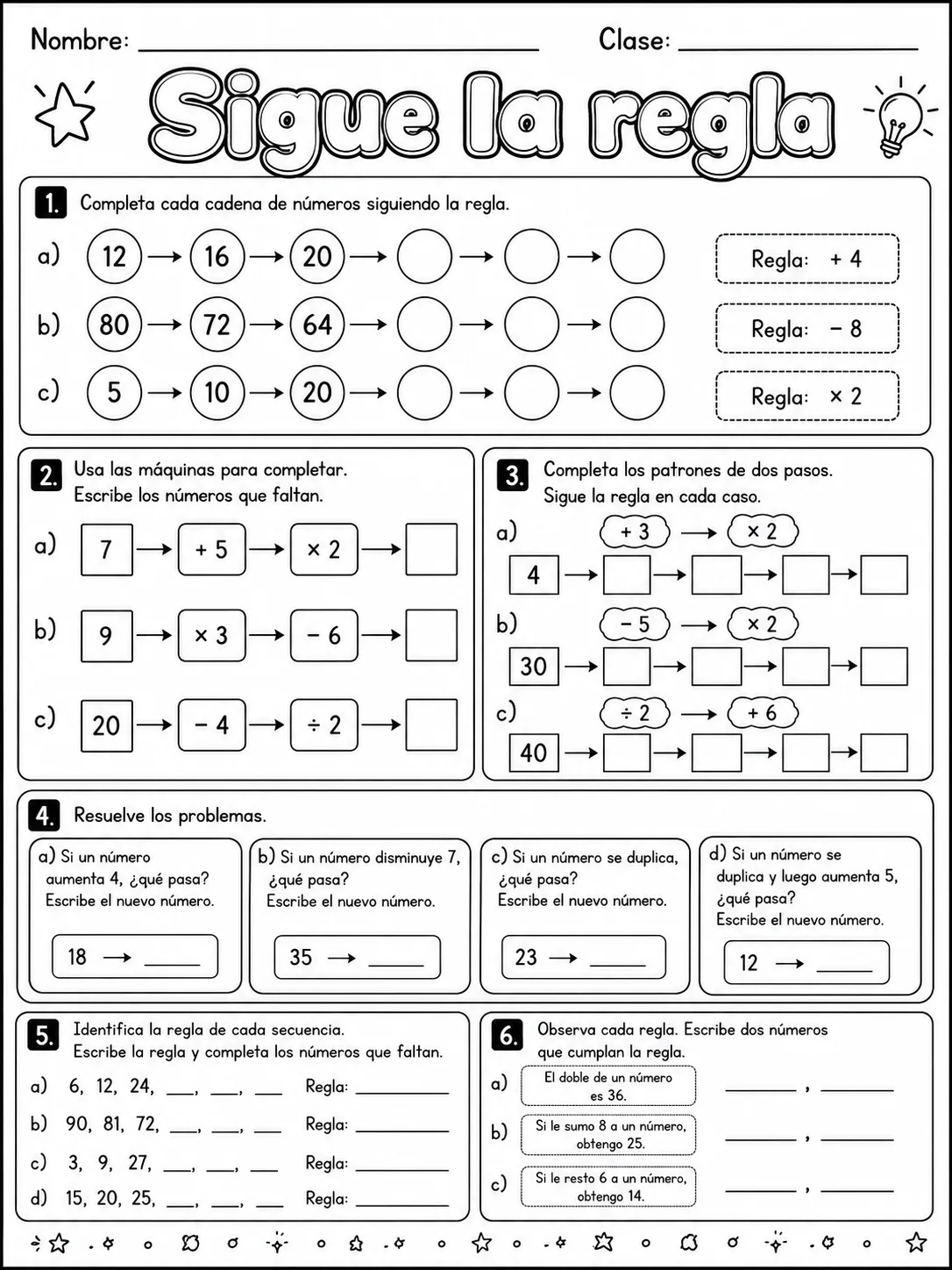 5.º grado - repaso mixto: simetría - Paquete de fichas página 8 vista previa imprimible