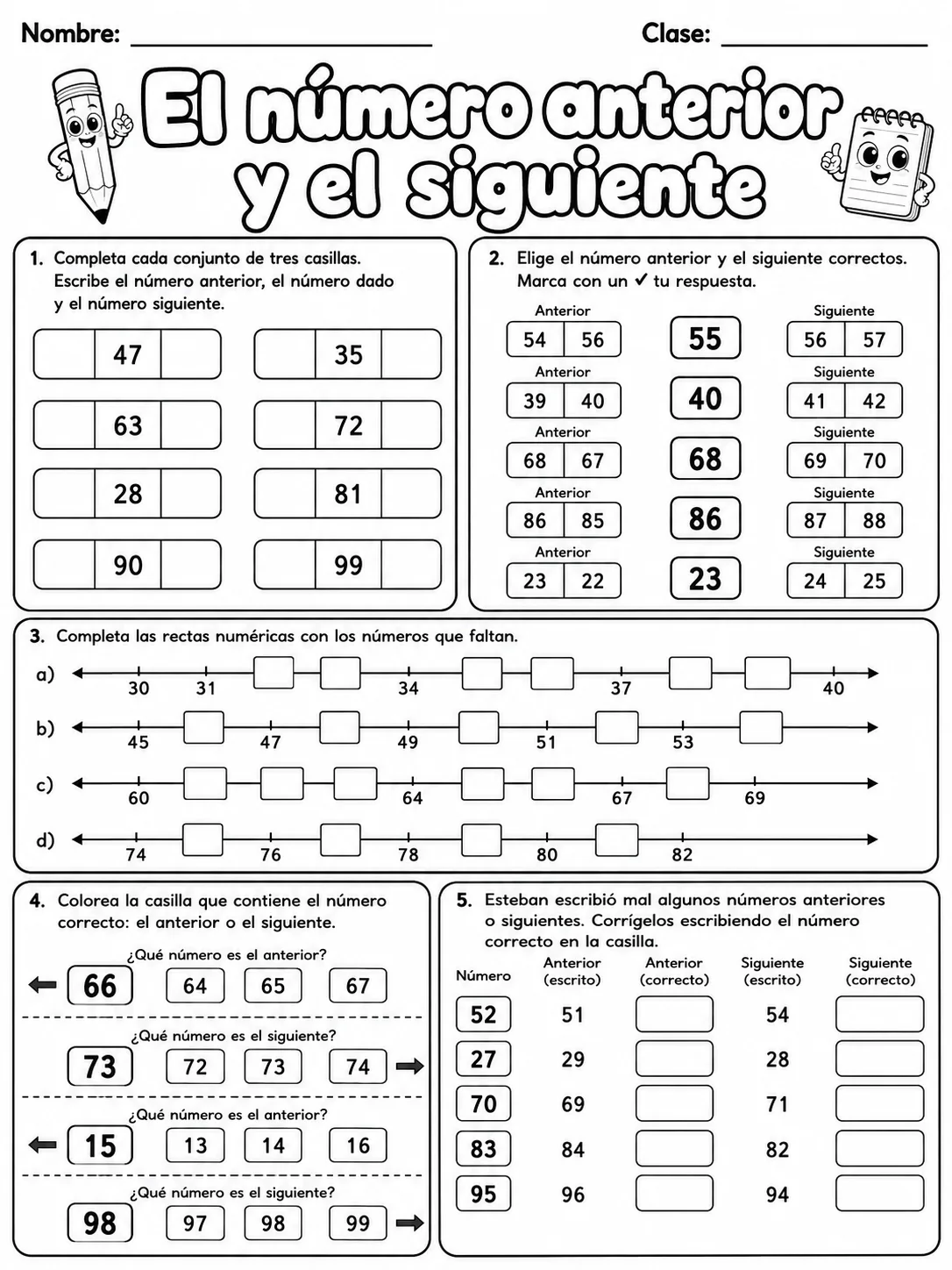 Kindergarten - números, conteo y orden - Paquete de fichas - Conjunto 2 página 4 vista previa imprimible